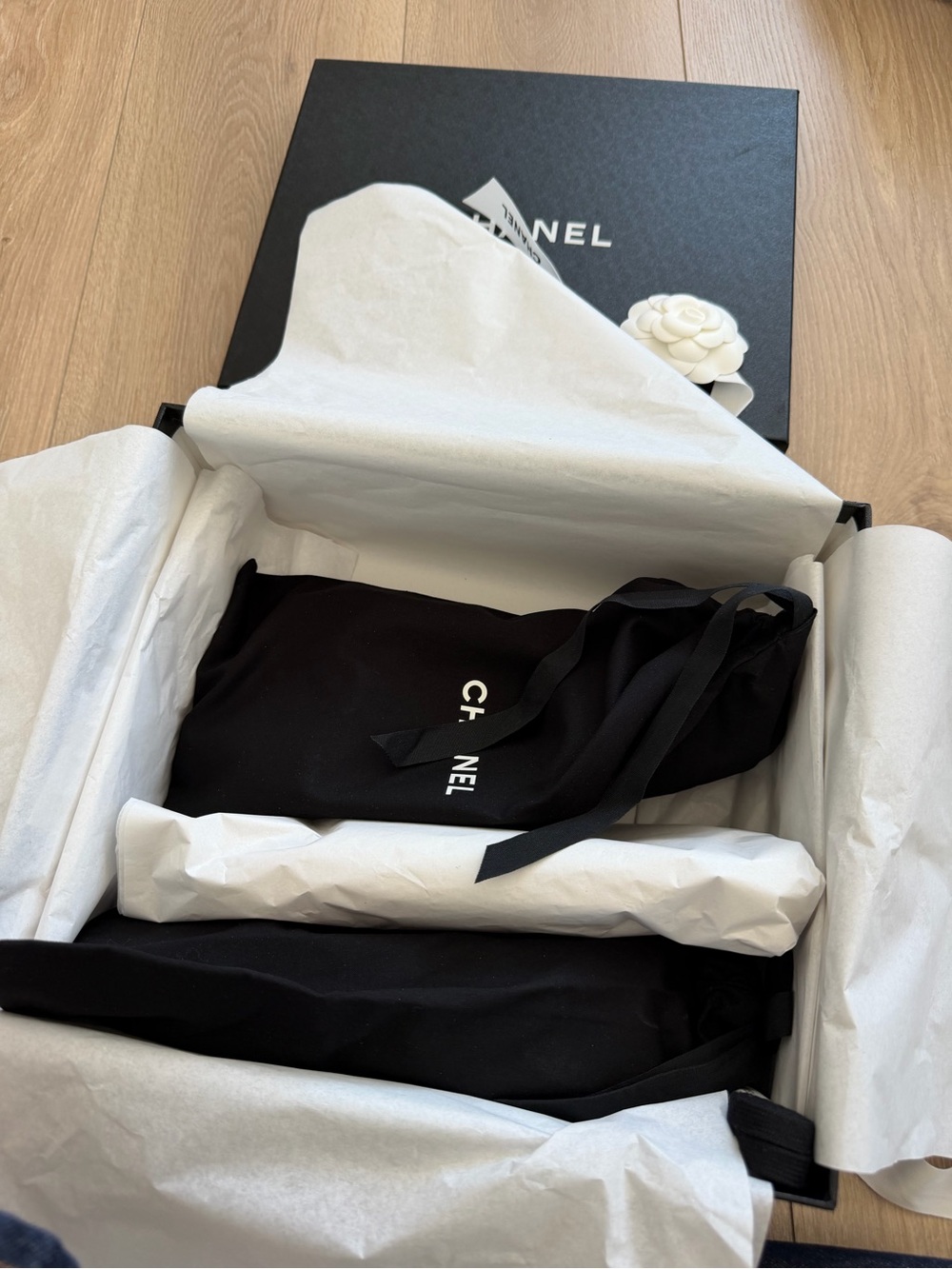 CHANEL Cambon Black Ballet Flats - Picture 2 of 3